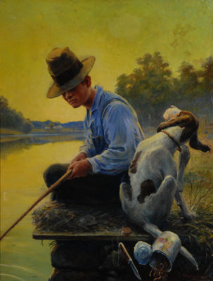 William Harnden Foster : Fishing On the Bank