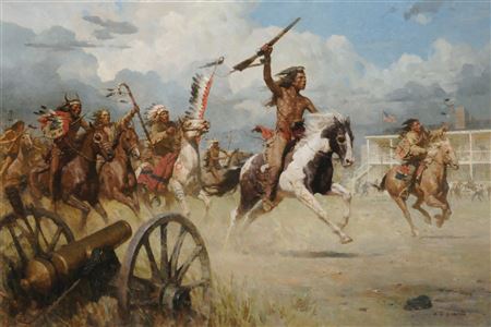 Z S Liang : The Charge of Crazy Horse on Fort Laramie, 1864 (2013)