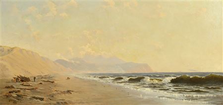 Cleveland Salter Rockwell : Beach and Tillamook Head (1887)