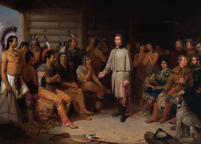 Junius Brutus Stearns : Washington in the Indian Council