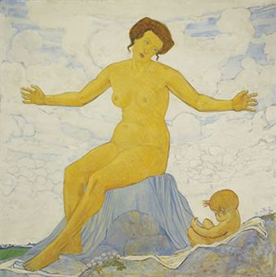 Albert Schmidt : Mère et enfant, um 1917