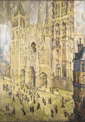 Pierre Jean Baptiste Louis Dumont : Vue de la cathédrale de Rouen