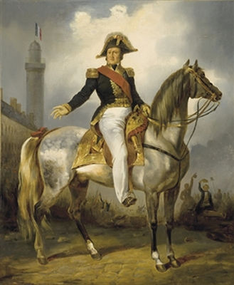 Eugène Louis Lami : Louis-Philippe devant la colonne Vendôme en 1830