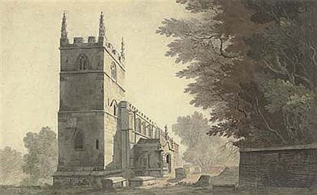 John Claude Nattes : The south-western aspect of Boston Church, Lincolnshire