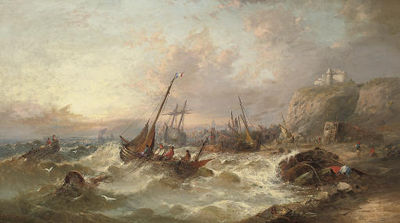 William Henry Williamson : Caught in a swell off the French coast