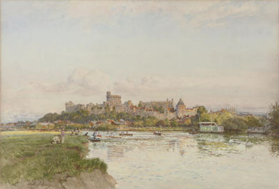 Fritz Althaus : Evening light over Windsor Castle