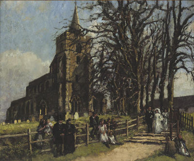 Bernhard Sickert : A wedding at Stebbing