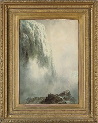 Arthur Croft : Niagara Falls from under Goat Island