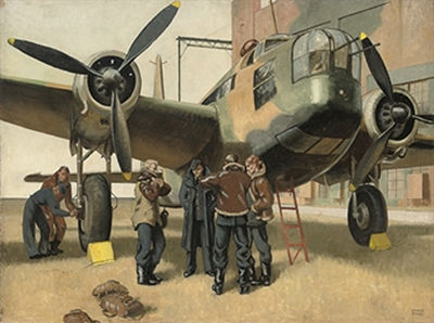 Veronica Burleigh : Return, Wellington Bomber and crew after a mission