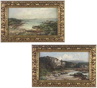 Joseph Langsdale Pickering : Ardlussa Bay and The Salting Cliffs; A Pair (2)