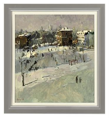 Alexander Karpachov : Paris suburb, winter