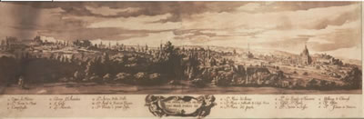 Jacob van der Ulft : A panoramic view of Rome from the Porta del Popolo