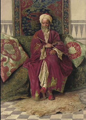 Antonio Gargiullo : An Arab smoking a pipe