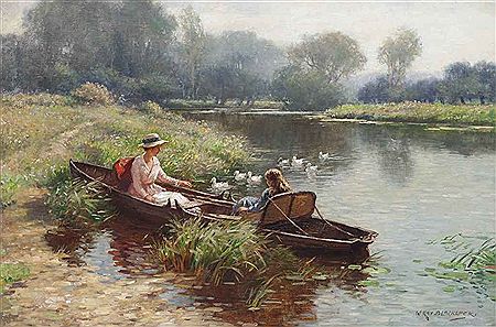 William Kay Blacklock : BOATING ON THE RIVER