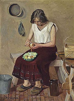 Christian Aigens : Peeling potatoes