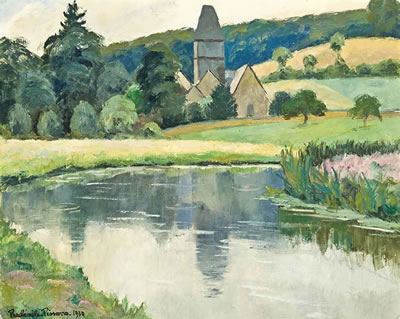 Paul Emile Pissarro : L'église Saint-Denis, Lyons-la-forêt