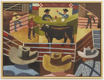 Jon Flaming : 'Cattle Auction, Buffalo, Texas'