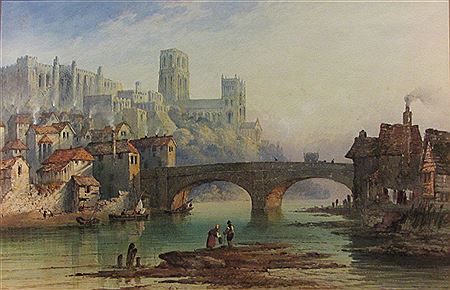 Edwin St John : Durham from the River, pair