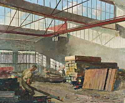 Harald Hansen Vike : Factory Workers (The Old Quarry, Verso)