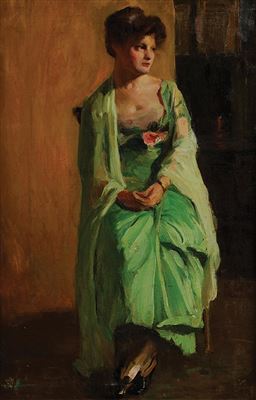 Martha Simkins : Girl in Green Dress