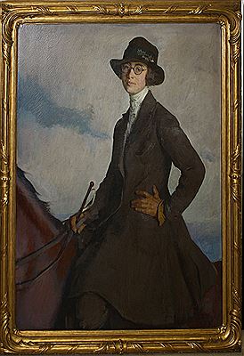 Marie Page : Portrait of a young woman on horseback