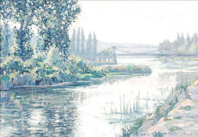 Frederick O'Neill Gallagher : Suspension bridge, Evry Petit Bourg