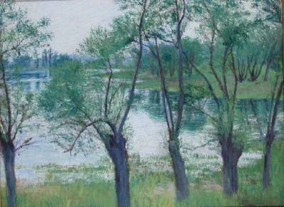 Mariquita Gill : Willows by the River, Giverny