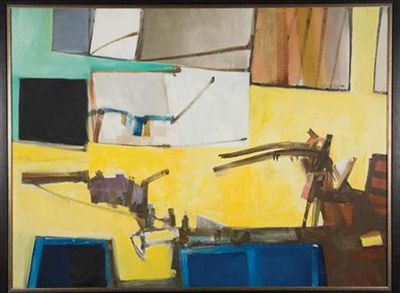 John Hultberg : Composition with Yellow and Blue