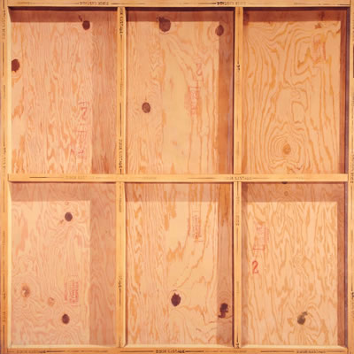 John Clem Clarke : Plywood with Studs, 1974