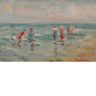 Andre Chalet : Playing Among the Surf