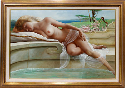 Roberto Lupetti : NUDE FEMALE RECLINING