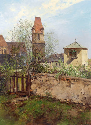 Otto Elsner : The Vicarage Garden in Perchtoldsdorf