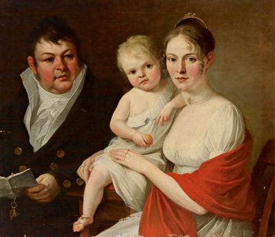 Joseph Hauber : Family Portrait of the Poschingers (according to the consignor)