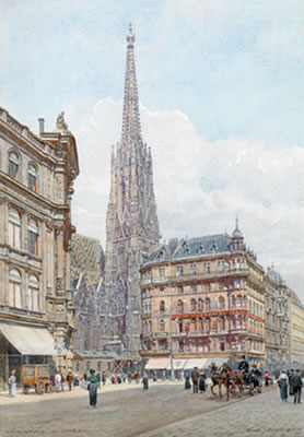 Rudolf Schmidt : St. Stephen's Cathedral and Stock-im-Eisen Square