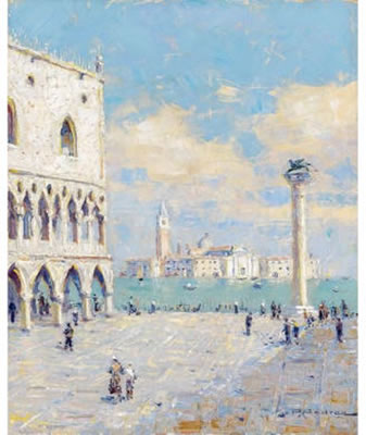 Rudolf Andree : In Venice, View over the Piazzetta to San Giorgio Maggiore