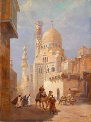 Karoly Cserna : View of a Cairo Street