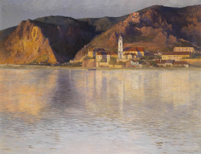 Karl Maria Schuster : Dürnstein in the Morning Light