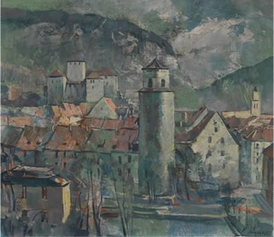 Eugen Jussel : View of Feldkirch