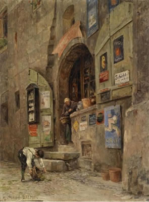 Maria Onken Palme : Shop in Hall in Tyrol (Market Place)