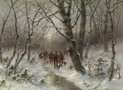 Desiree Thomassin : Hunters in a Winter Woodland