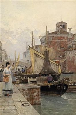 Hans Herrmann : Fish Market in Chioggia, Venice