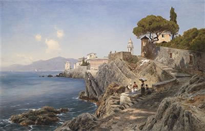 Ascan Lutteroth : On the Coast near Sturla by Genoa