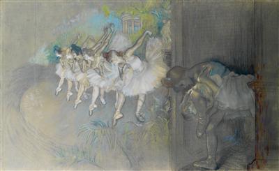 Louis Auguste Legrand : Dancers at a ballet performance