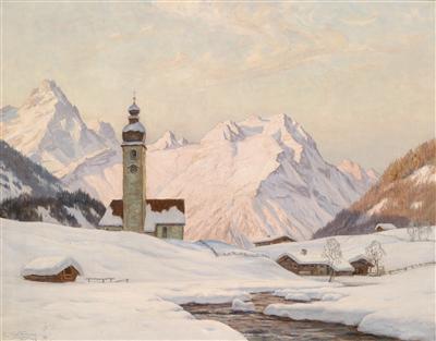 Erwin Kettemann : 'Winter Evening in Lech/Vorarlberg, Austria'