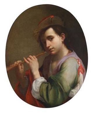 Vincenzo Dandini : A Youth playing the Flute