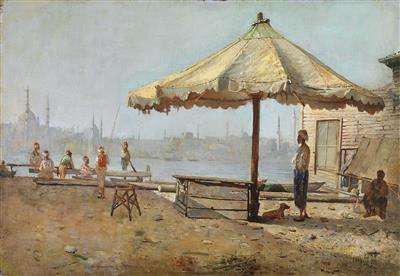 Leonardo De Mango : Along the Golden Horn, Constantinople