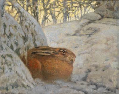 Alfred Weczerzick : Hare in the Snow