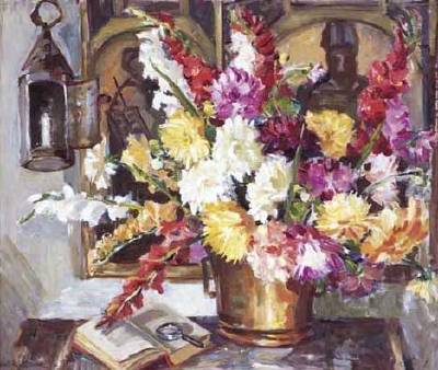 Pearl Van Sciver : Dahlias-Still Life