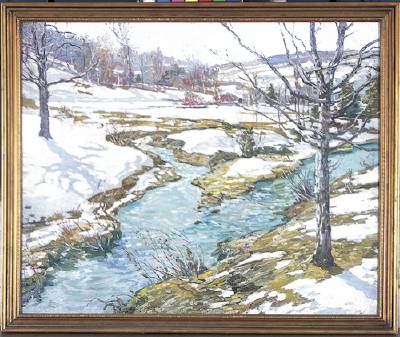 Walter Elmer Schofield : River in Winter