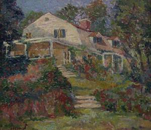 Herbert Nelson Hooven : House with Flowers